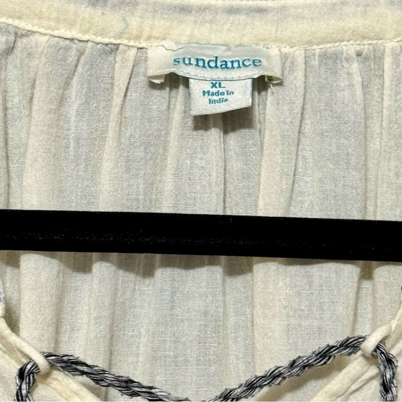 Sundance Floral Embroidered Long Sleeve Peasant Style Lightweight Blouse Top XL - Picture 10 of 11